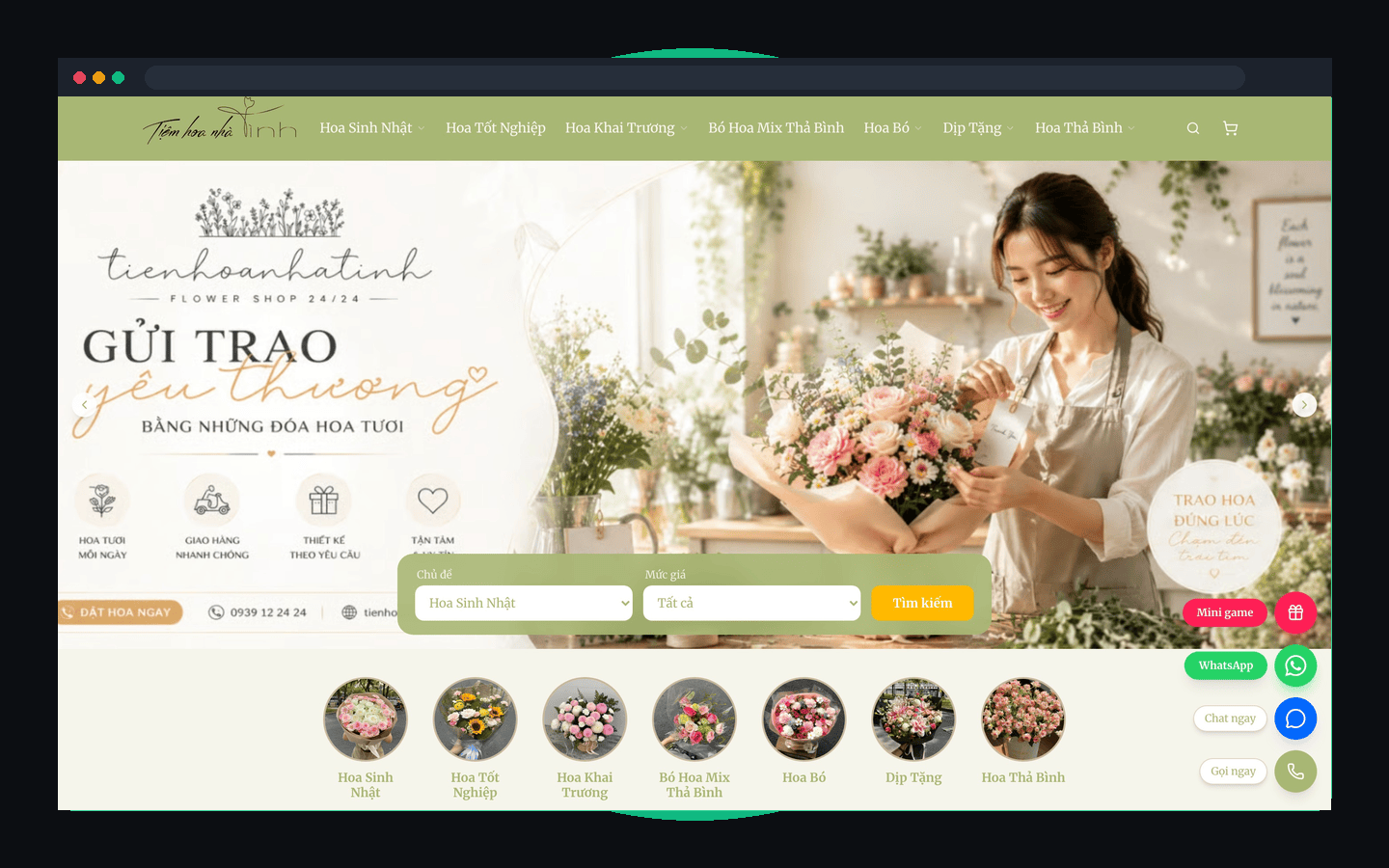 Tiệm Hoa Nhà Tình 24/24
